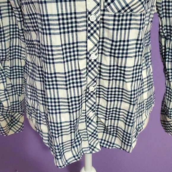 Soft Joie Revolvr Cydnee Blue Plaid Button Down Shirt Rodeo Festival - Picture 5 of 13